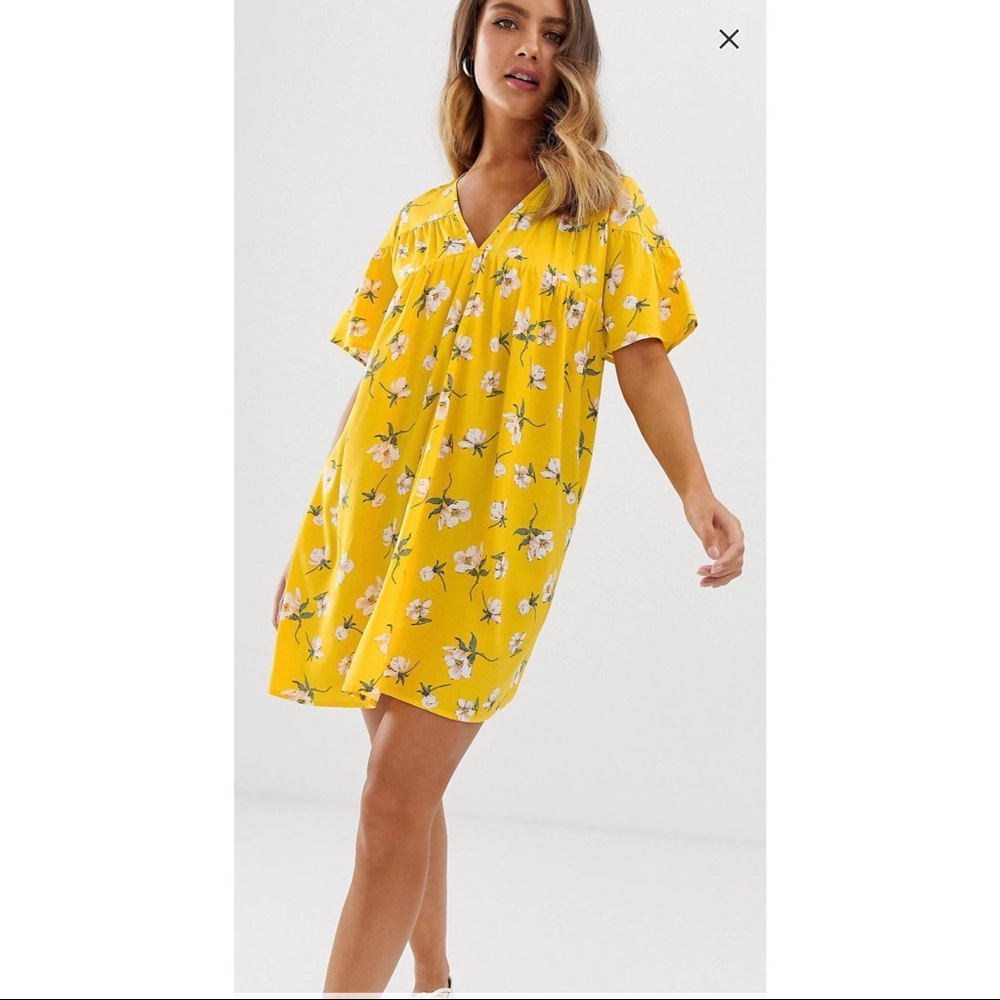 Wednesday’s Girl Smock Dress in Bright Yellow